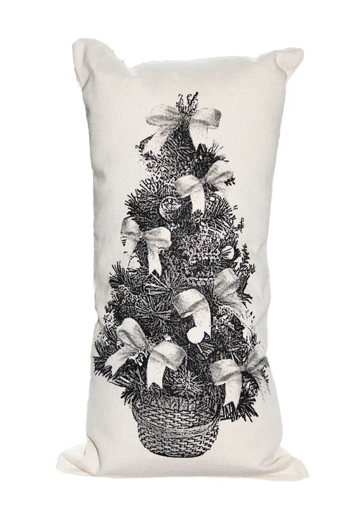 Christmas Tree Ribbons Decorative Pillow Small