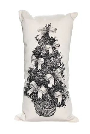 Christmas Tree Ribbons Decorative Pillow Small