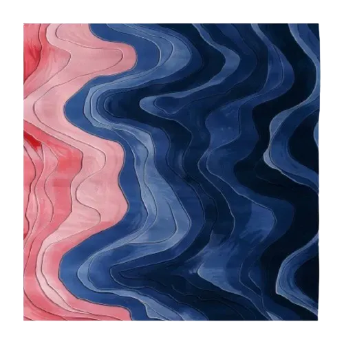 Chromatic Currents Hand Tufted Rug