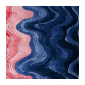 Chromatic Currents Hand Tufted Rug