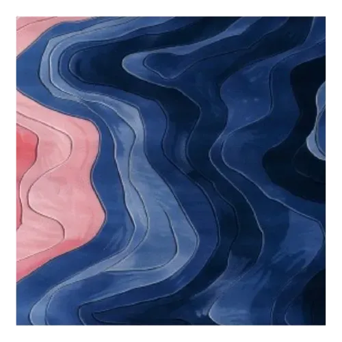 Chromatic Currents Hand Tufted Rug