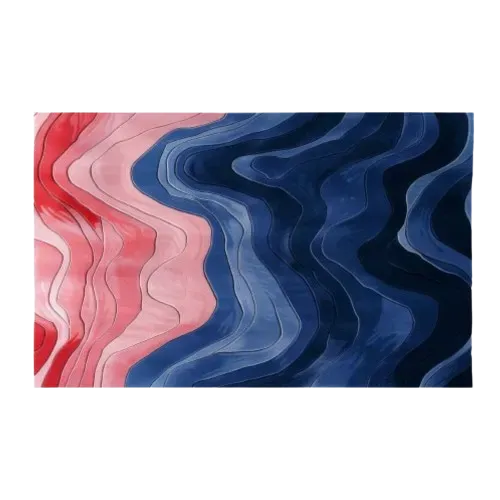 Chromatic Currents Hand Tufted Rug