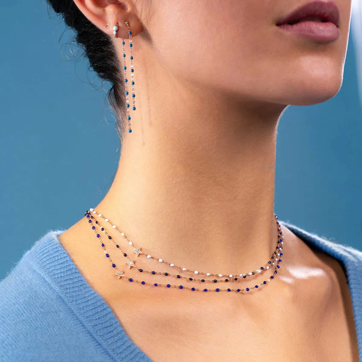 Classic Gigi Diamond Star Necklace, Short