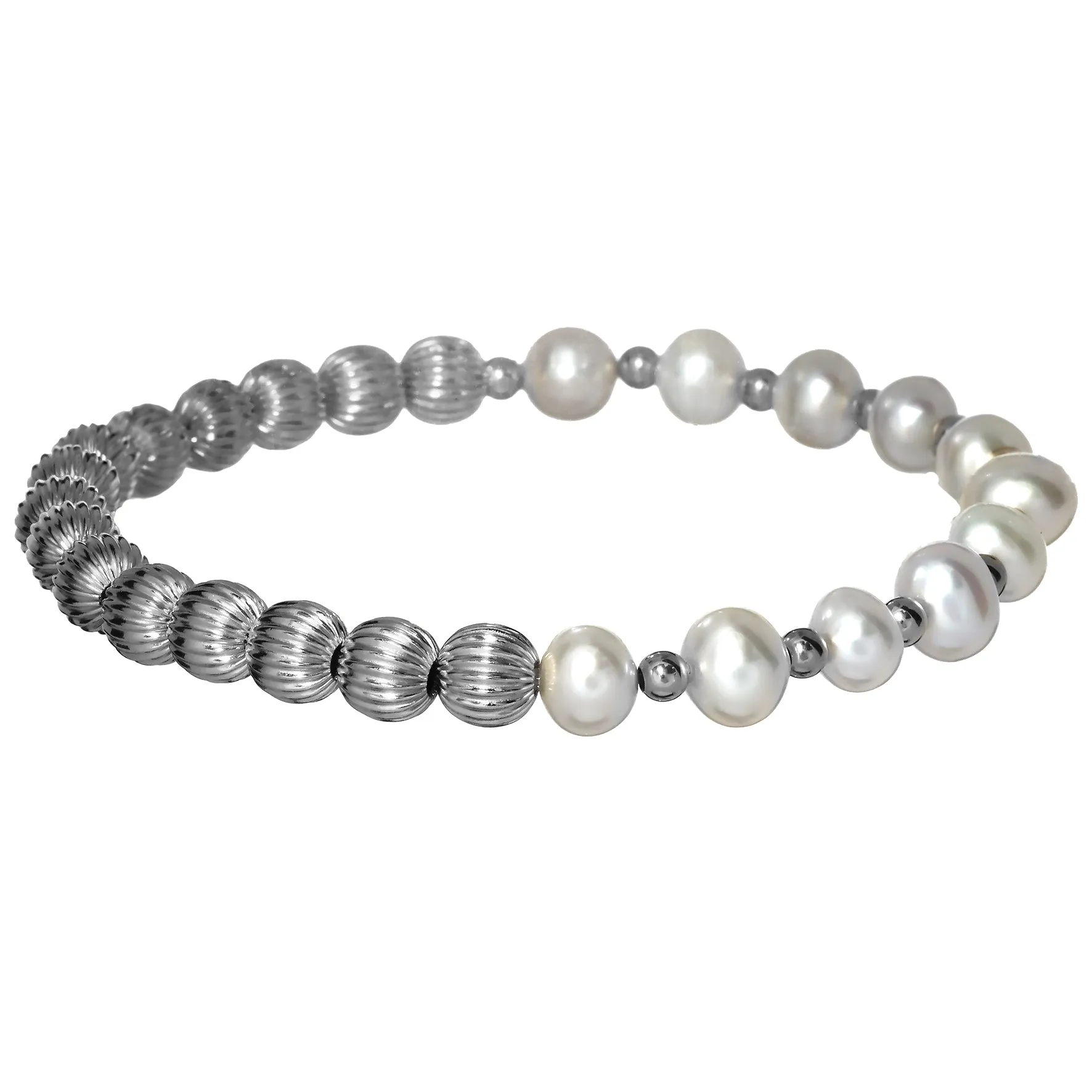CLASSIC JULIET | Stretchy Anti-tarnish Gold Filled & Pearls Bracelet