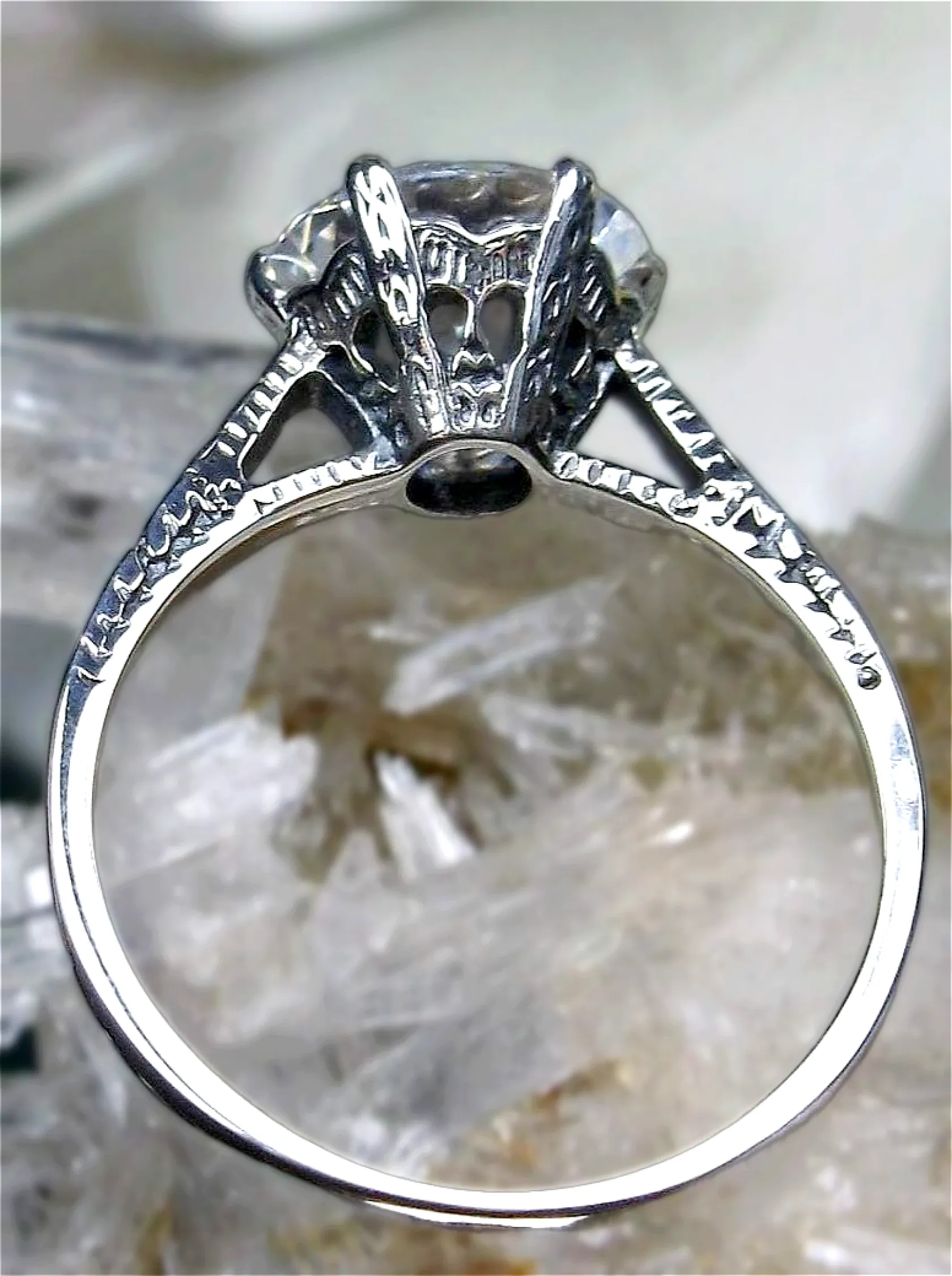 Classic Solitaire Ring, White Cubic Zirconia (CZ), Size 5, Classic Jewelry #D37 - Ready to Ship