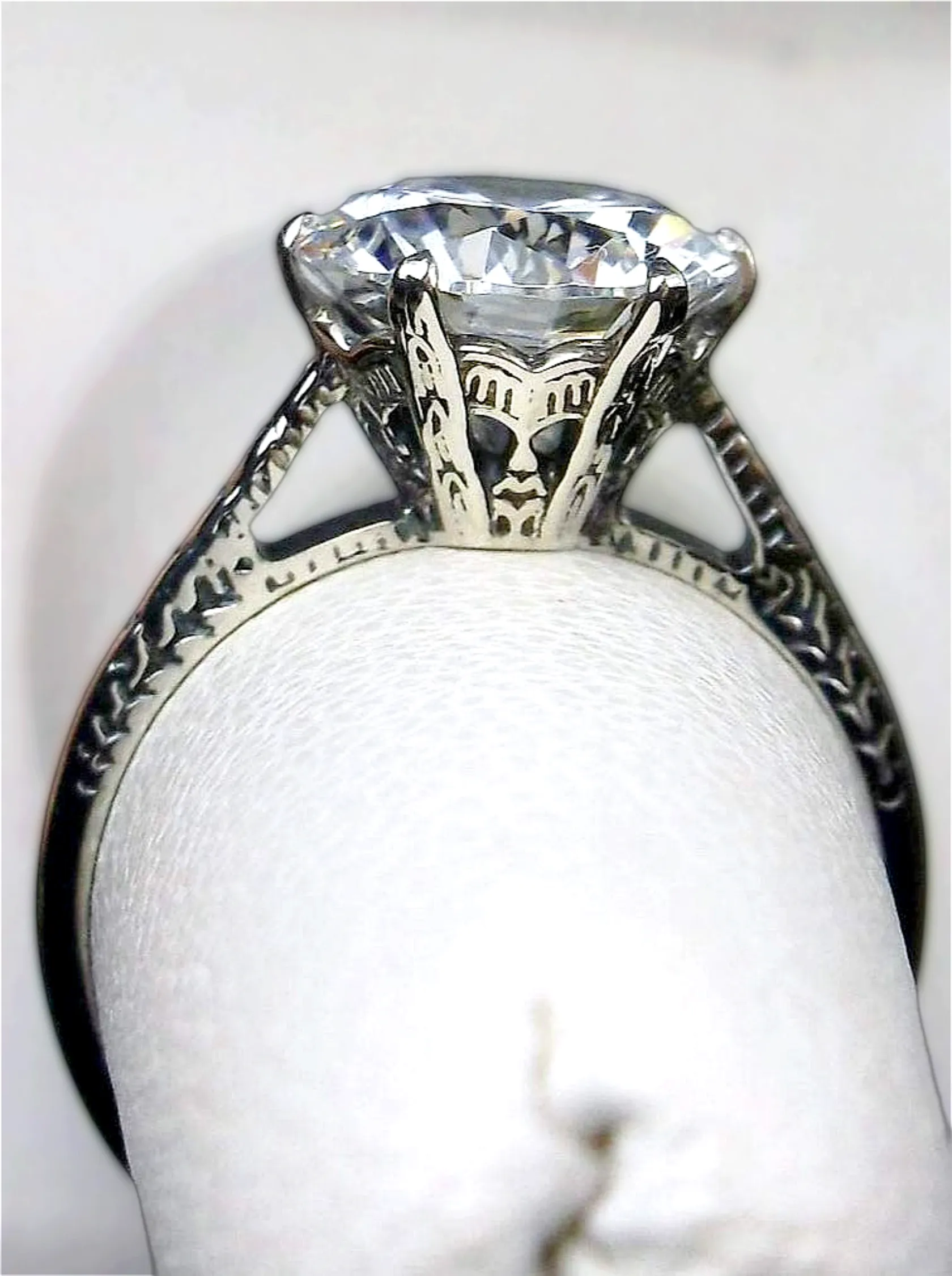 Classic Solitaire Ring, White Cubic Zirconia (CZ), Size 8, Classic Jewelry #D37 - Ready to Ship