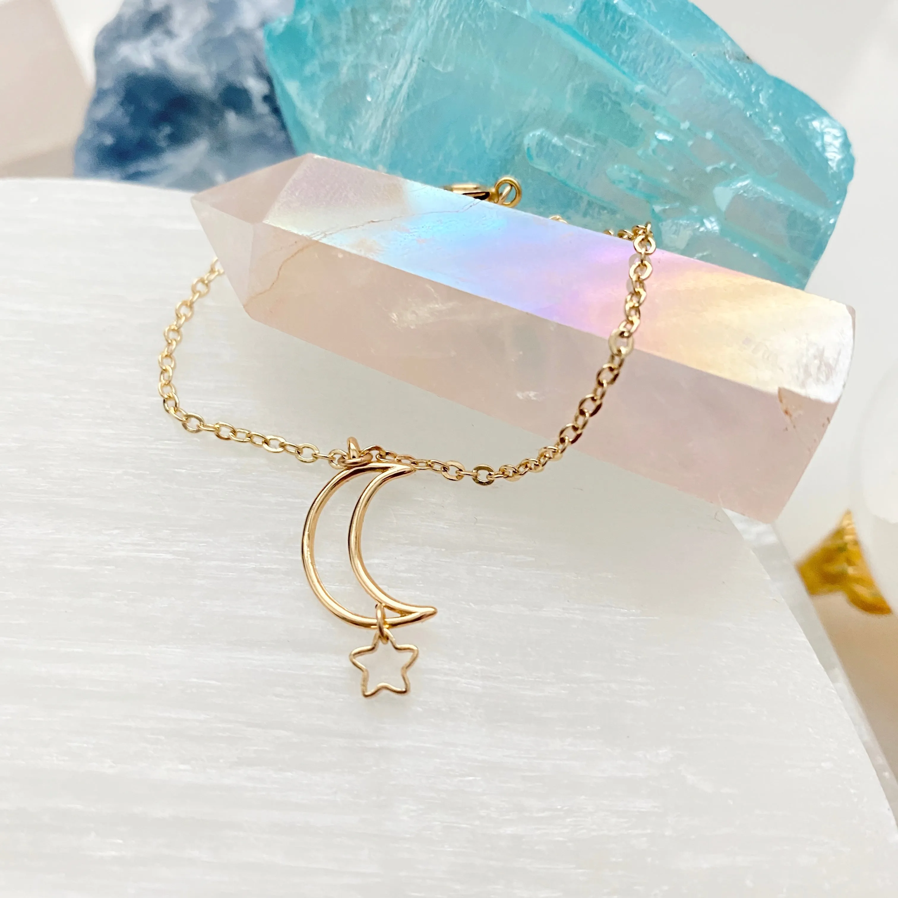Cleo Crescent Moon Charm Bracelet