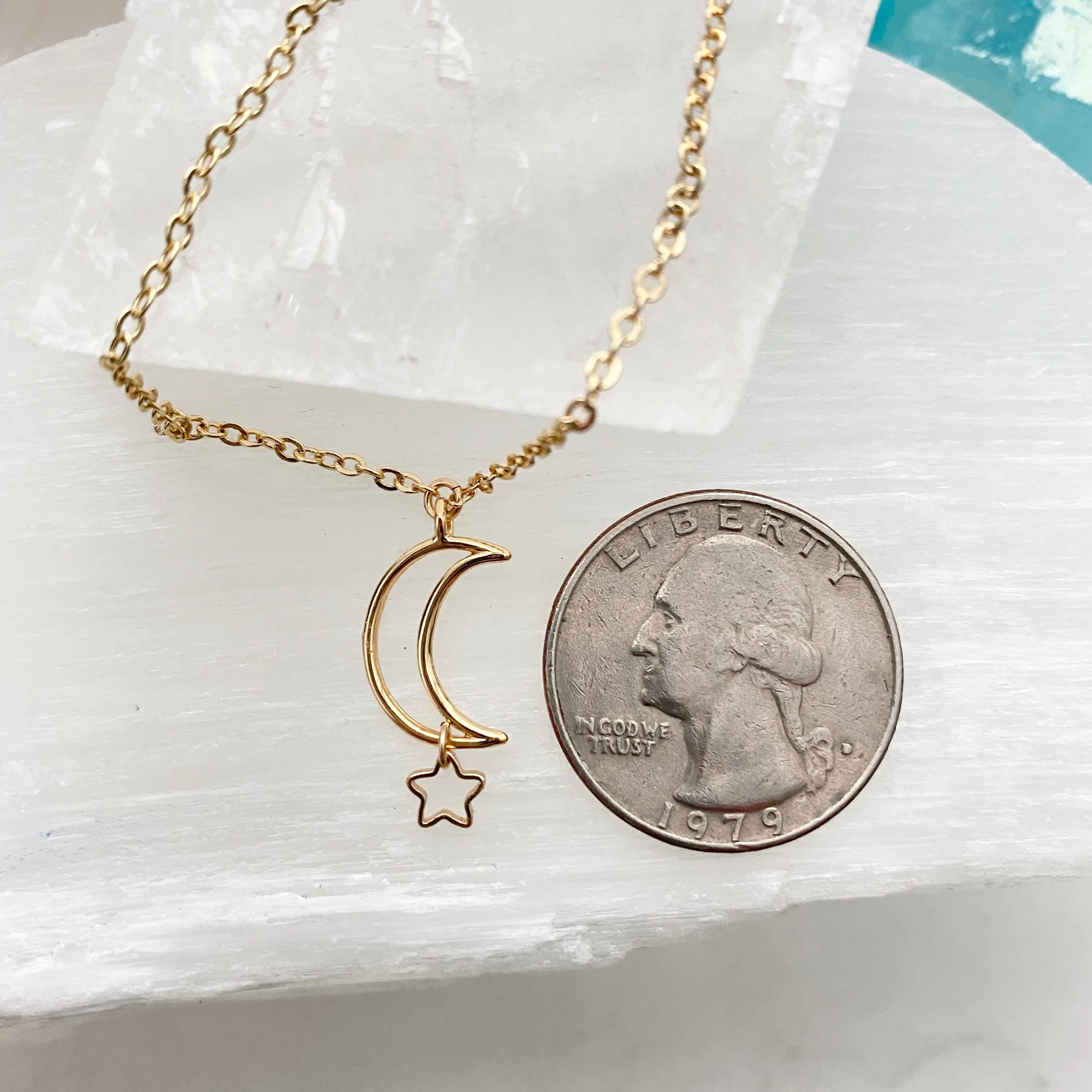 Cleo Crescent Moon Charm Bracelet