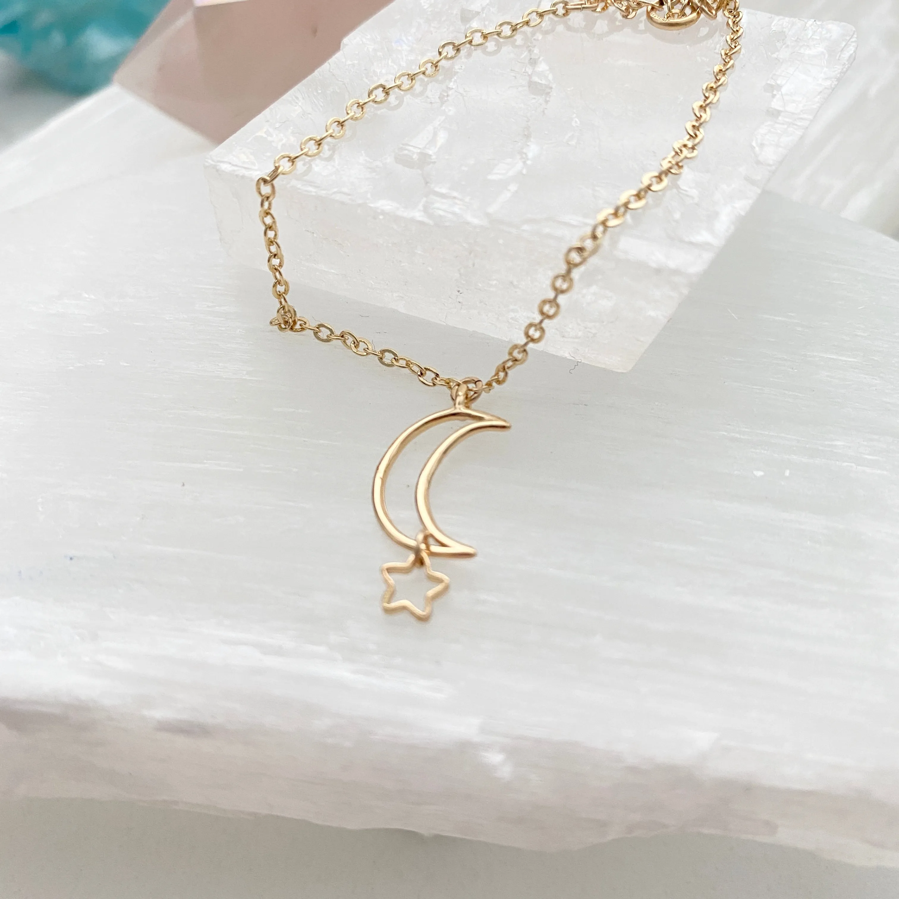 Cleo Crescent Moon Charm Bracelet