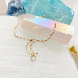 Cleo Crescent Moon Charm Bracelet