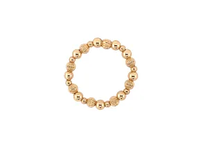 COCO | Stretchy Ring with Anti-tarnish Gold Filled beads