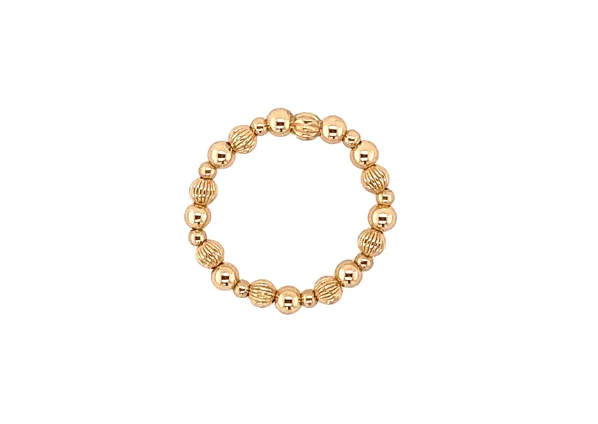 COCO | Stretchy Ring with Anti-tarnish Gold Filled beads