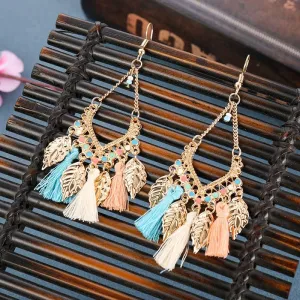 Colorful Boho Tassel Earrings