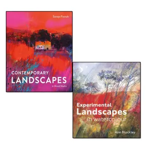 contemporary landscapes in mixed media and experimental landscapes in watercolour 2 books collection set