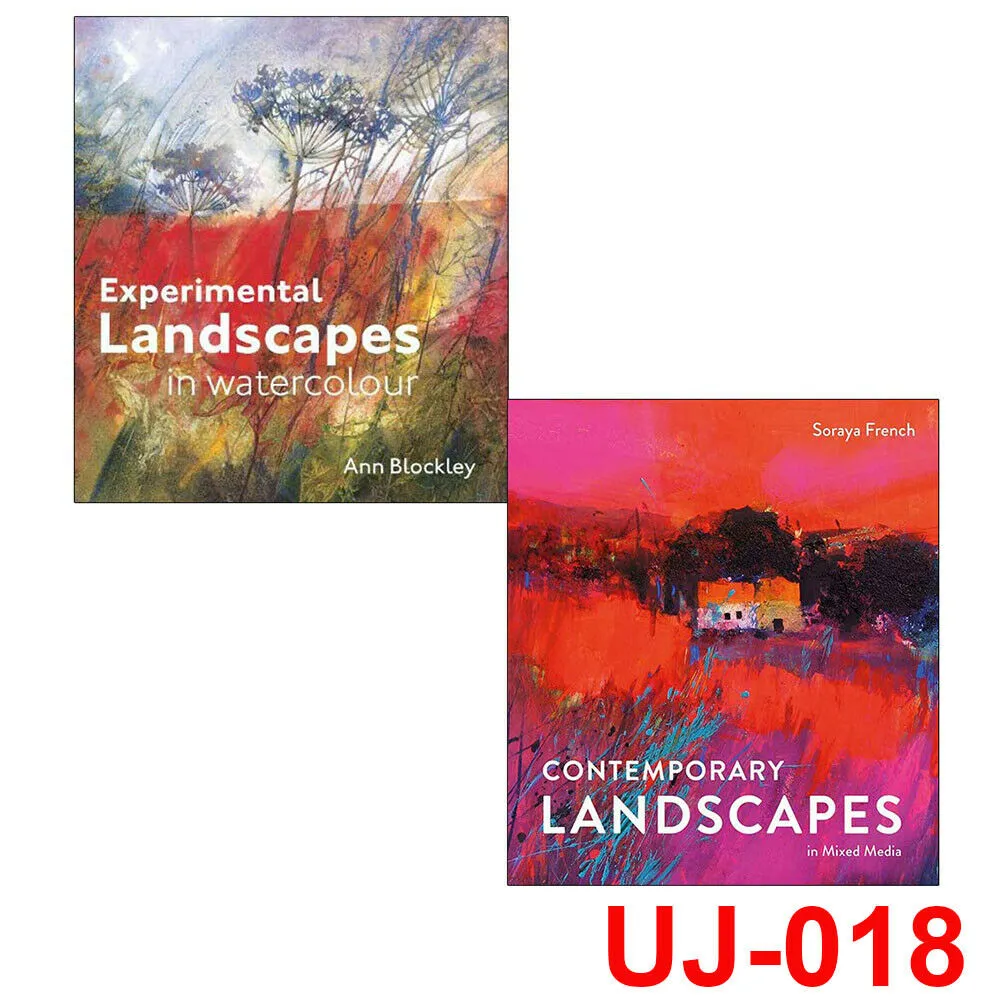 contemporary landscapes in mixed media and experimental landscapes in watercolour 2 books collection set
