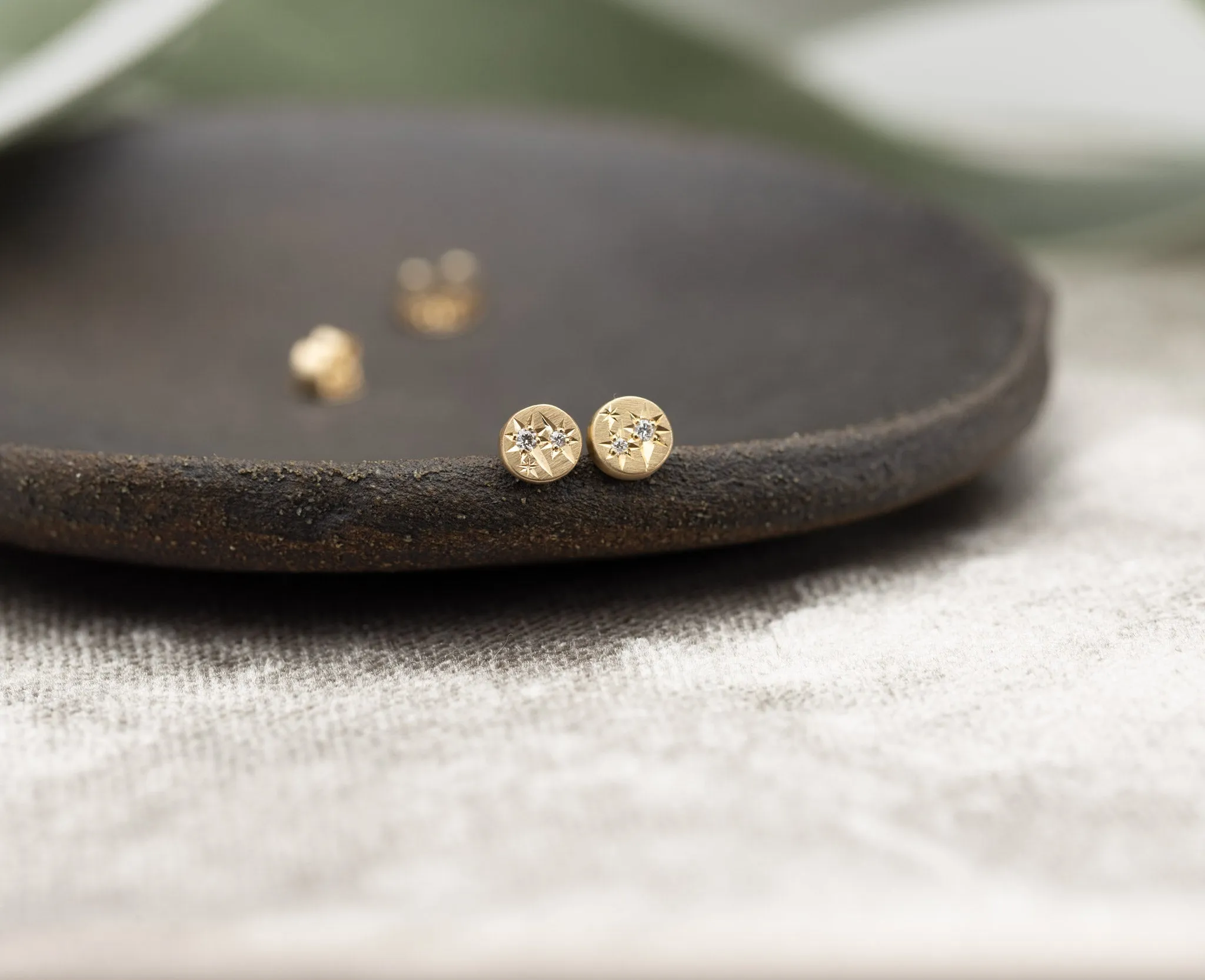 Cosmic Diamond Stud Earrings
