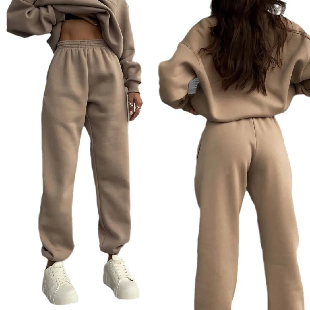 Cosy 2pcs 1/2 Zip Sweatshirt And Joggers Set
