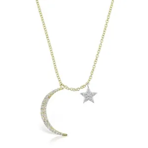 Crescent Moon and Star Necklace
