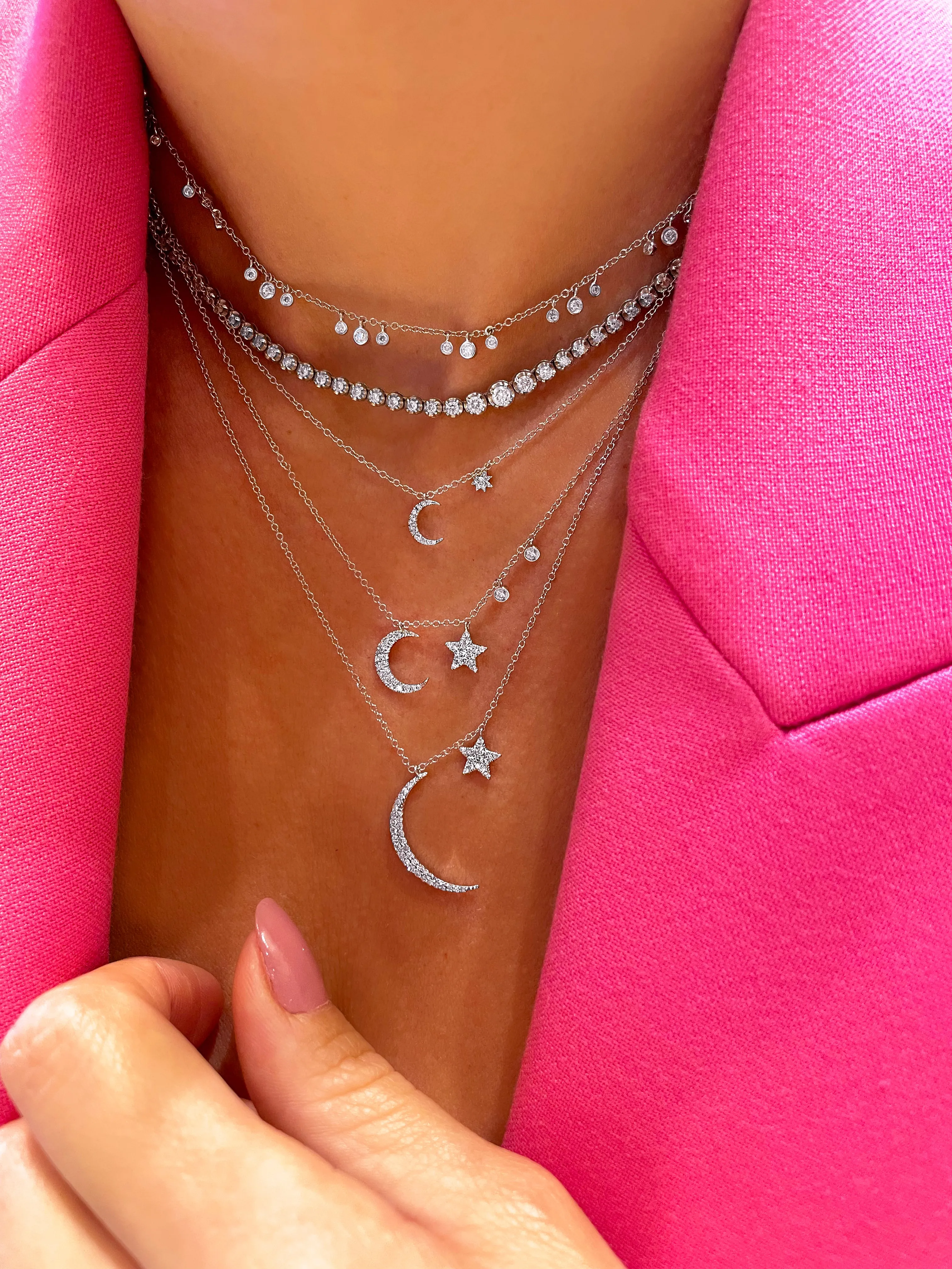 Crescent Moon and Star Necklace