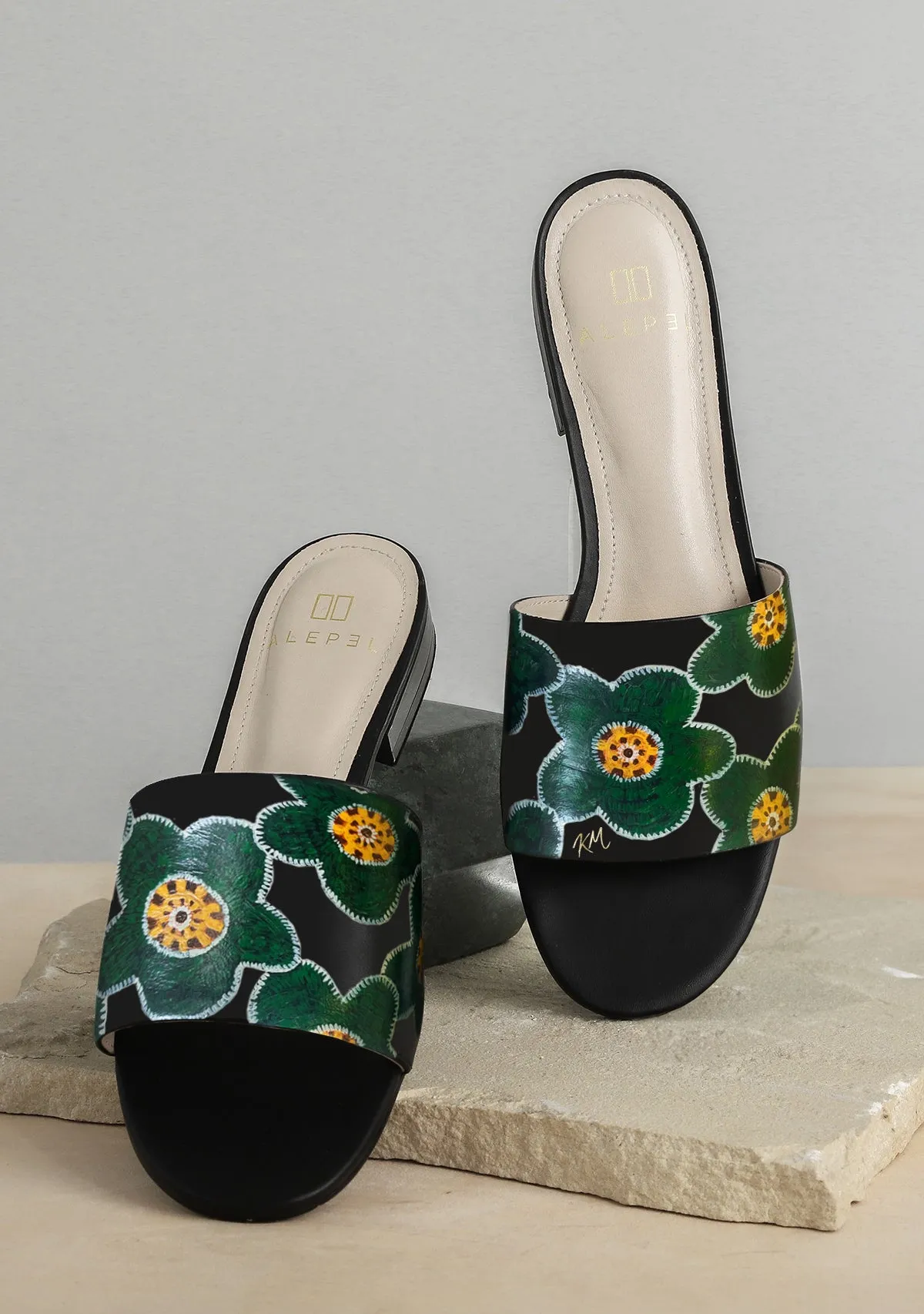 Crochet Black Slide