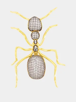 Crystal Ant Brooch