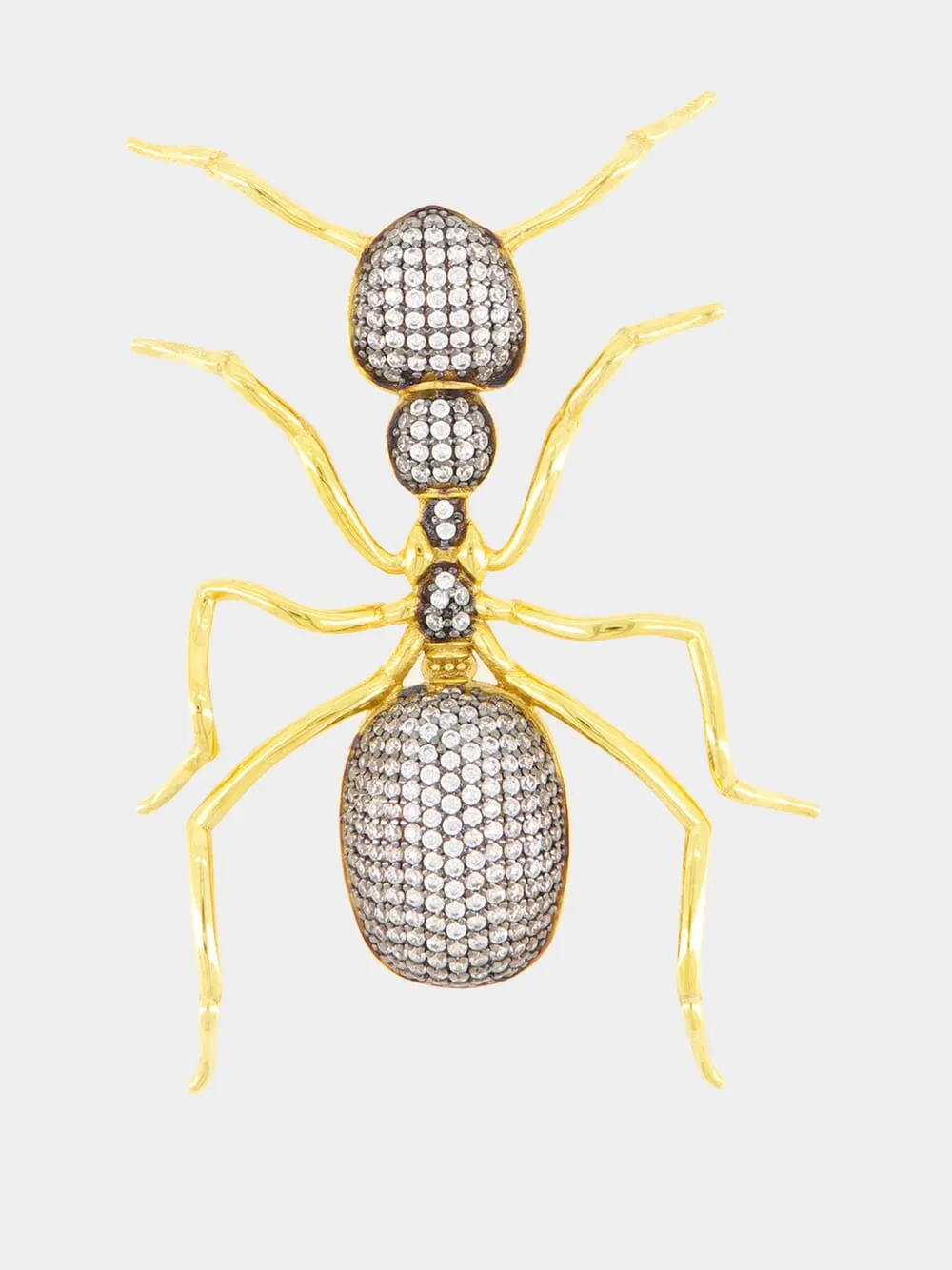 Crystal Ant Brooch