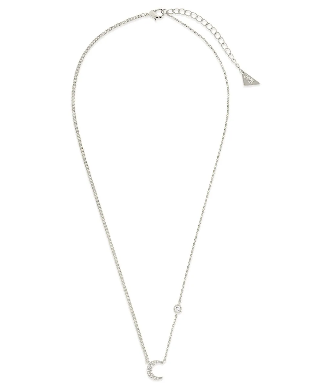 Crystal CZ Crescent Moon Necklace