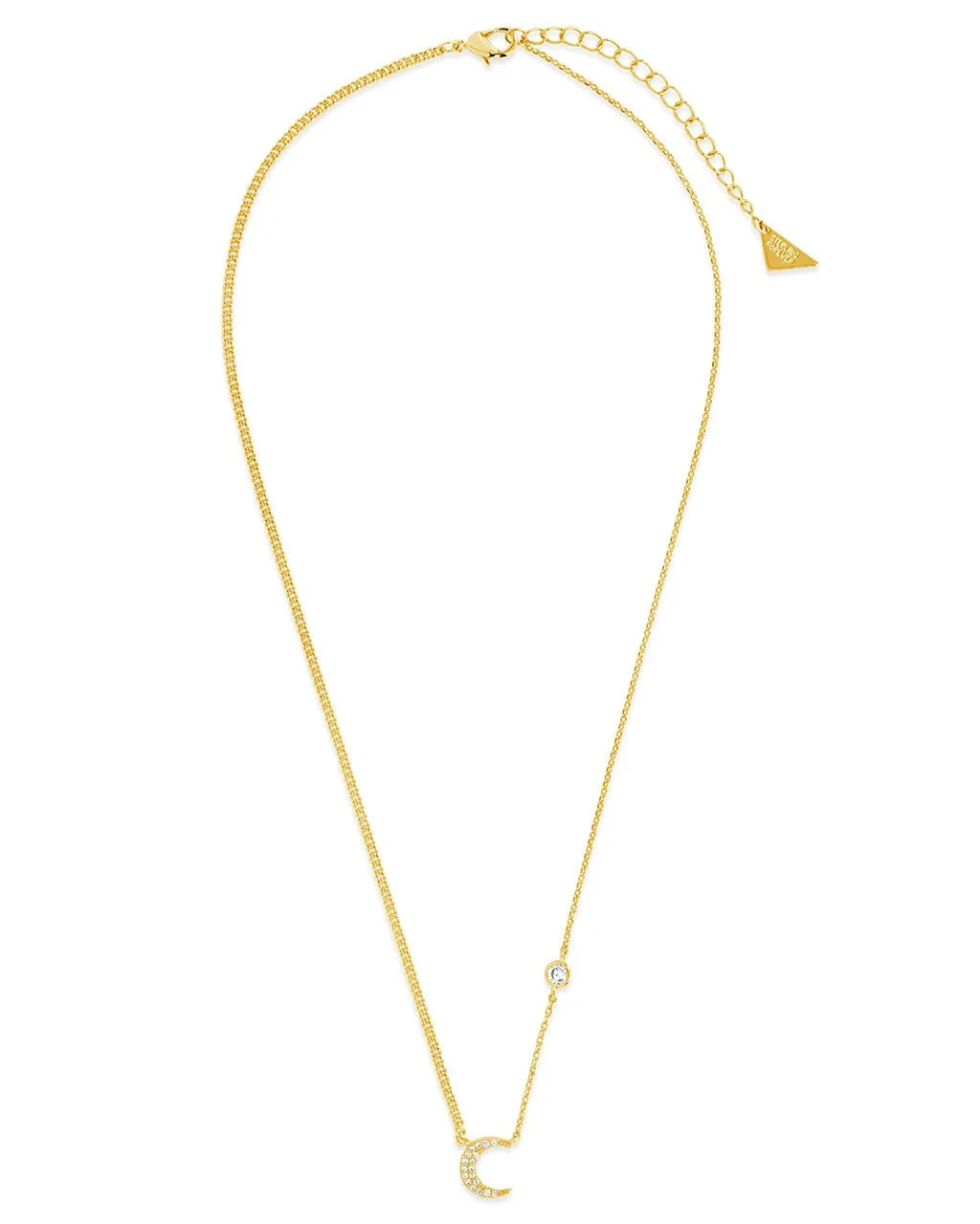 Crystal CZ Crescent Moon Necklace