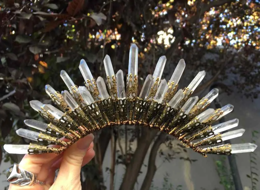 Curved Air Crystal Crown :: Brass
