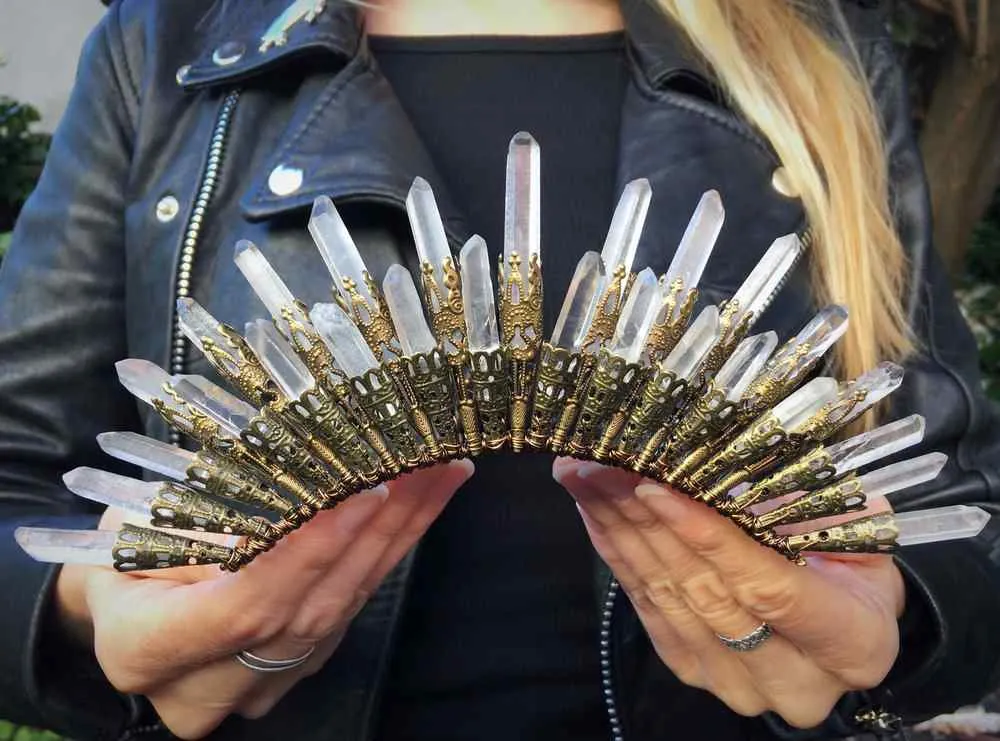 Curved Air Crystal Crown :: Brass