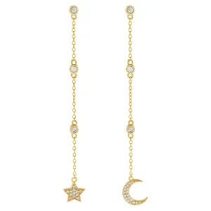 CZ Celestial Chain Drop Earring