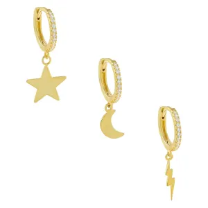 CZ Celestial Earring Combo Set