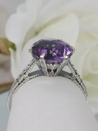 D37z, Solitaire Ring, Natural Gemstone Solitaire, Classic Victorian Jewelry #D37z