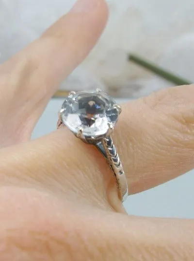 D37z, Solitaire Ring, Natural Gemstone Solitaire, Classic Victorian Jewelry #D37z