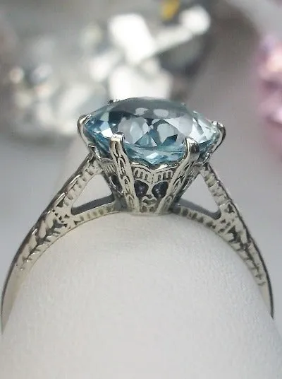 D37z, Solitaire Ring, Natural Gemstone Solitaire, Classic Victorian Jewelry #D37z