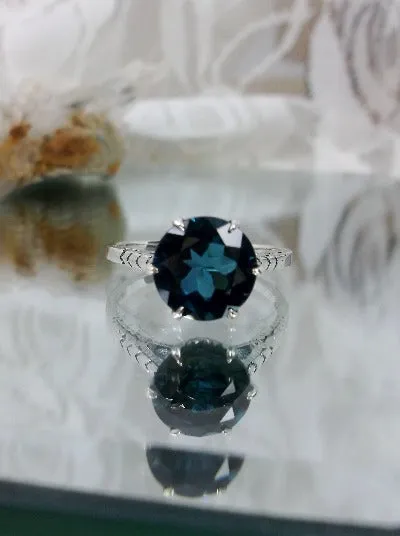 D37z, Solitaire Ring, Natural Gemstone Solitaire, Classic Victorian Jewelry #D37z