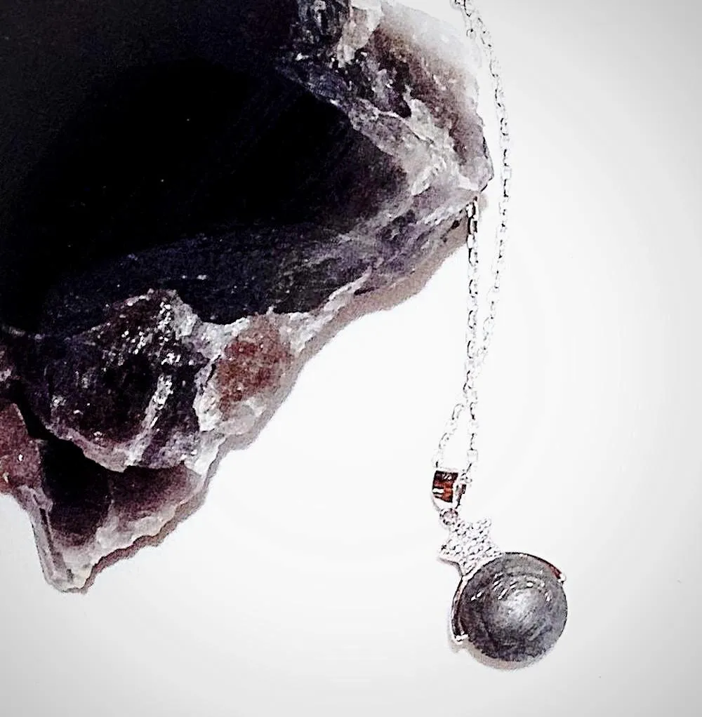 Dark Side of the Moon Meteorite Pendant