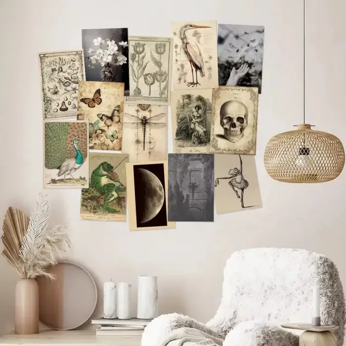 Darkest Academia Wall Collage for Aesthetic Room Decor