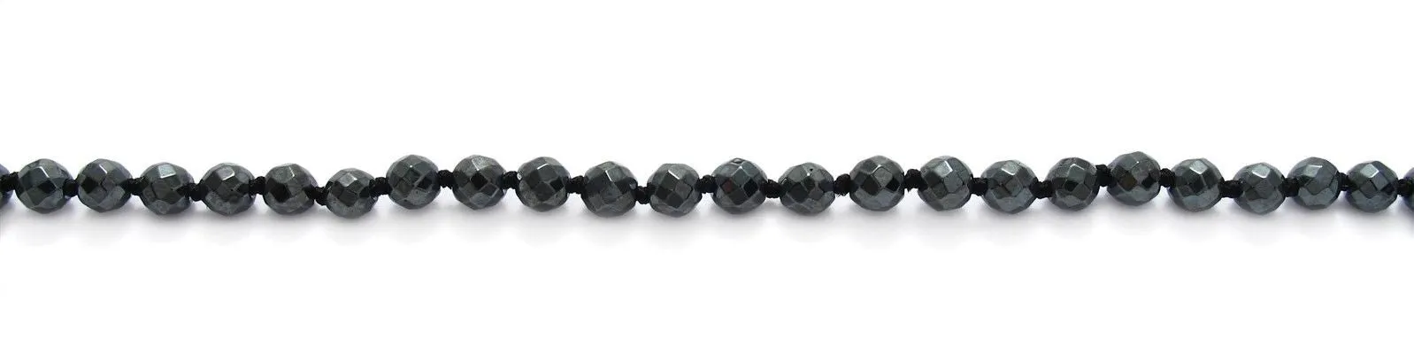 Dazzling Genuine Hematite 70" Bead Necklace with 4mm Beads.
