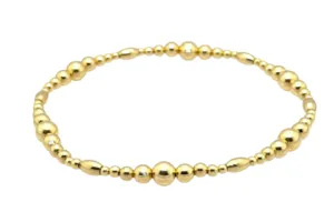 DEMI | Stretchy Anti-Tarnish 14K Gold Filled & Pearls Bracelet