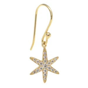 Diamond Pave Star Drop Earrings