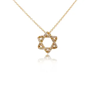 Diamond Star of David Necklace