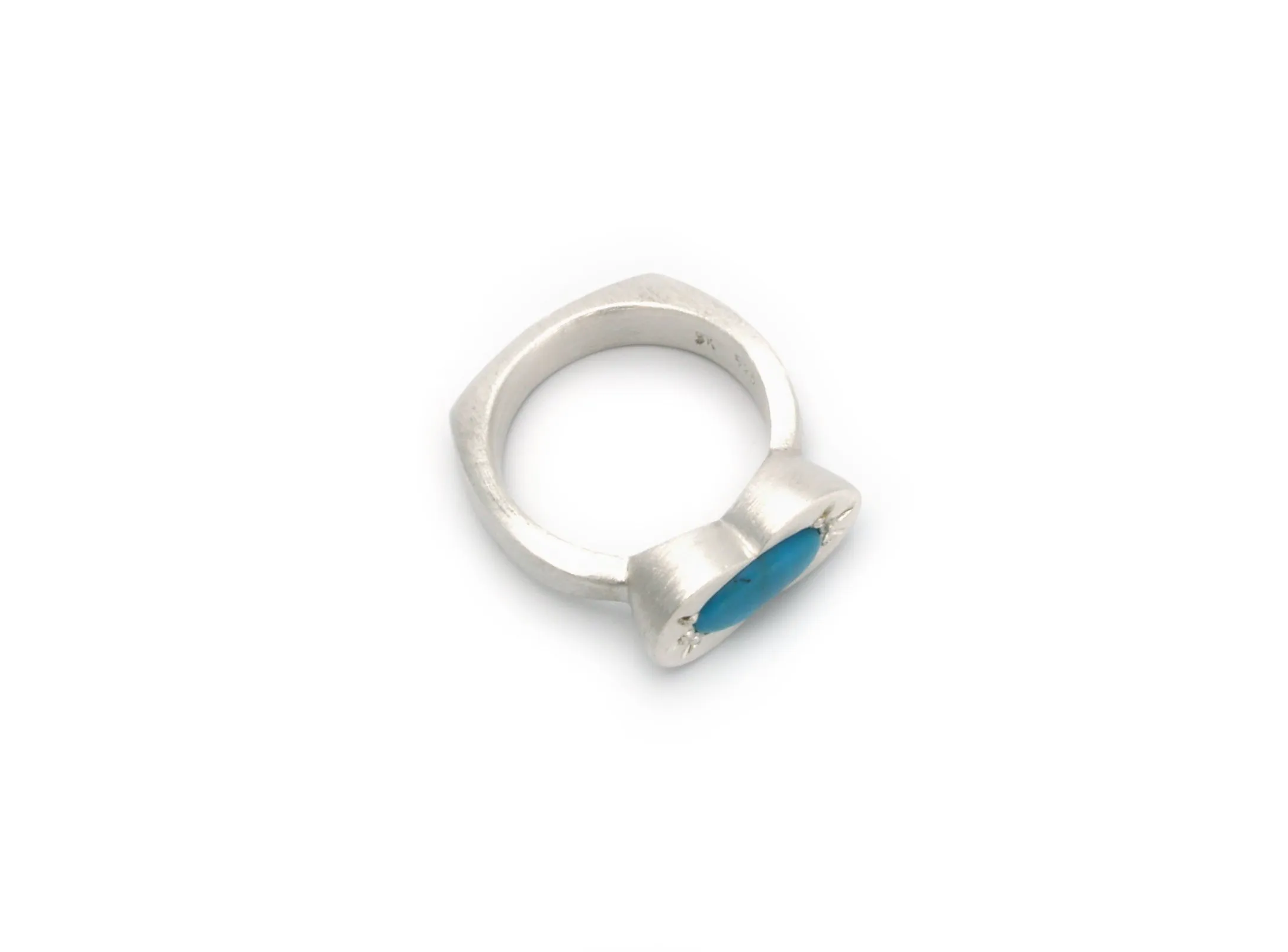 Double Oval Ring with Turquoise