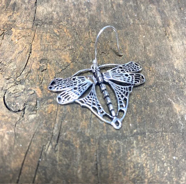 Dragonfly Brass Earrings