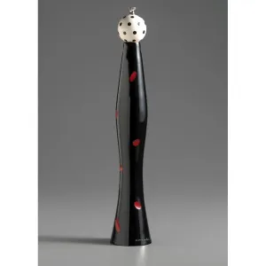 E2-3 in Black, Red, and White Wooden Pepper Mill Grinder by Robert Wilhelm of Raw Design