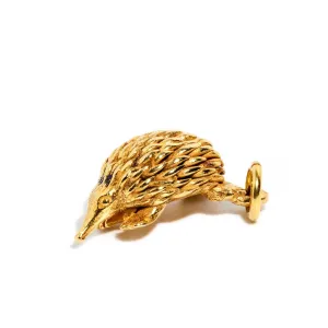 Echidna 1970s Charm Pendant 9ct Gold