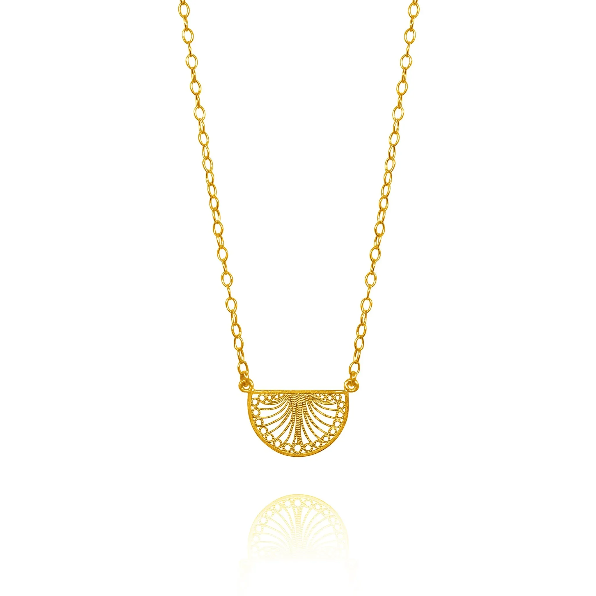 EDITH GOLD MEDIUM NECKLACE FILIGREE