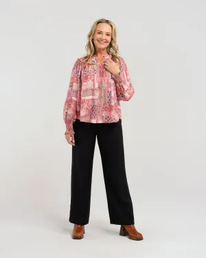 Eleanor Top | Red Collage | Seduce