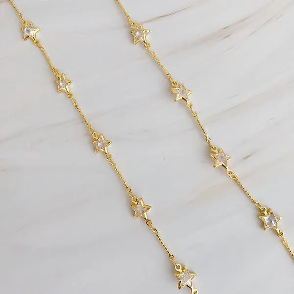 Ellison and Young Oh My Shaped Sparkling Necklace 18k gold plated