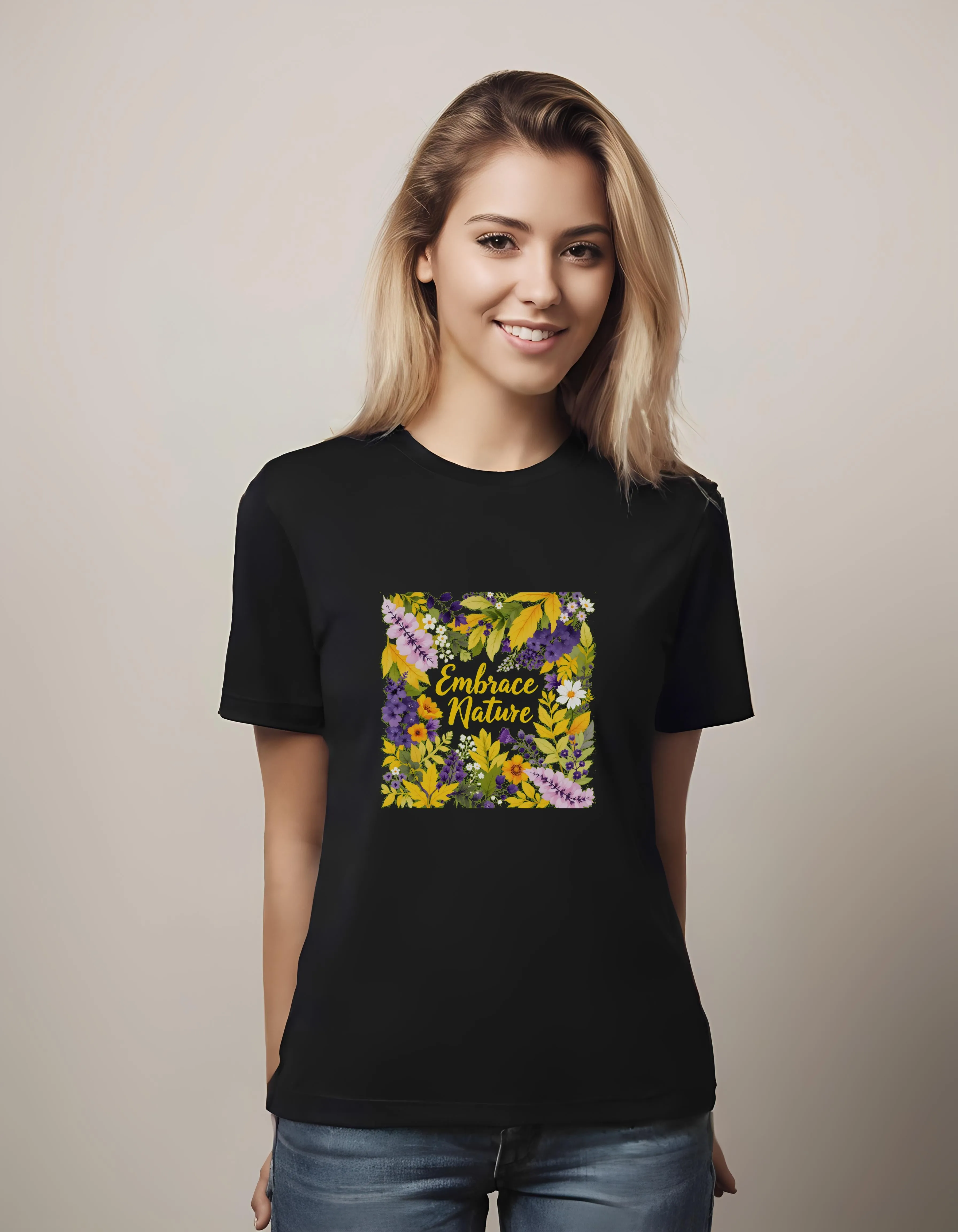 Embrace Nature Floral Collage | Classic T-Shirt (Unisex)
